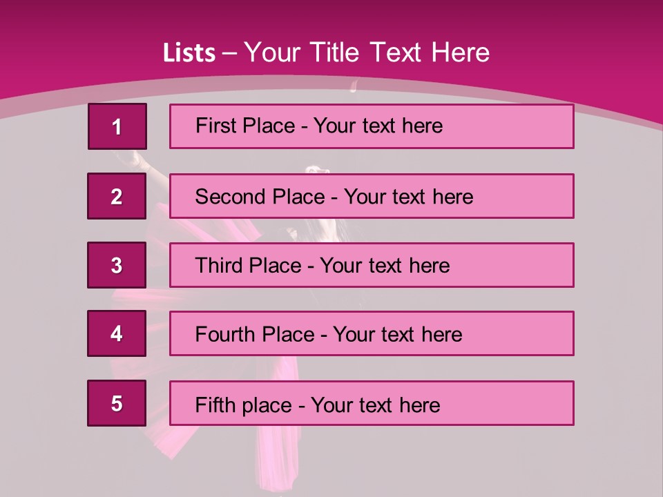 Ballerina Elegance Posing PowerPoint Template