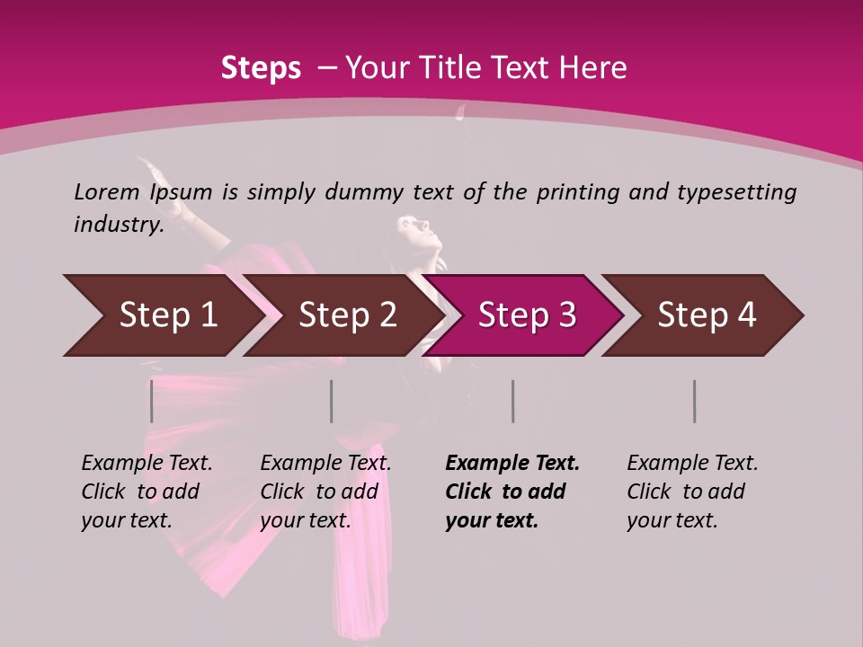 Ballerina Elegance Posing PowerPoint Template