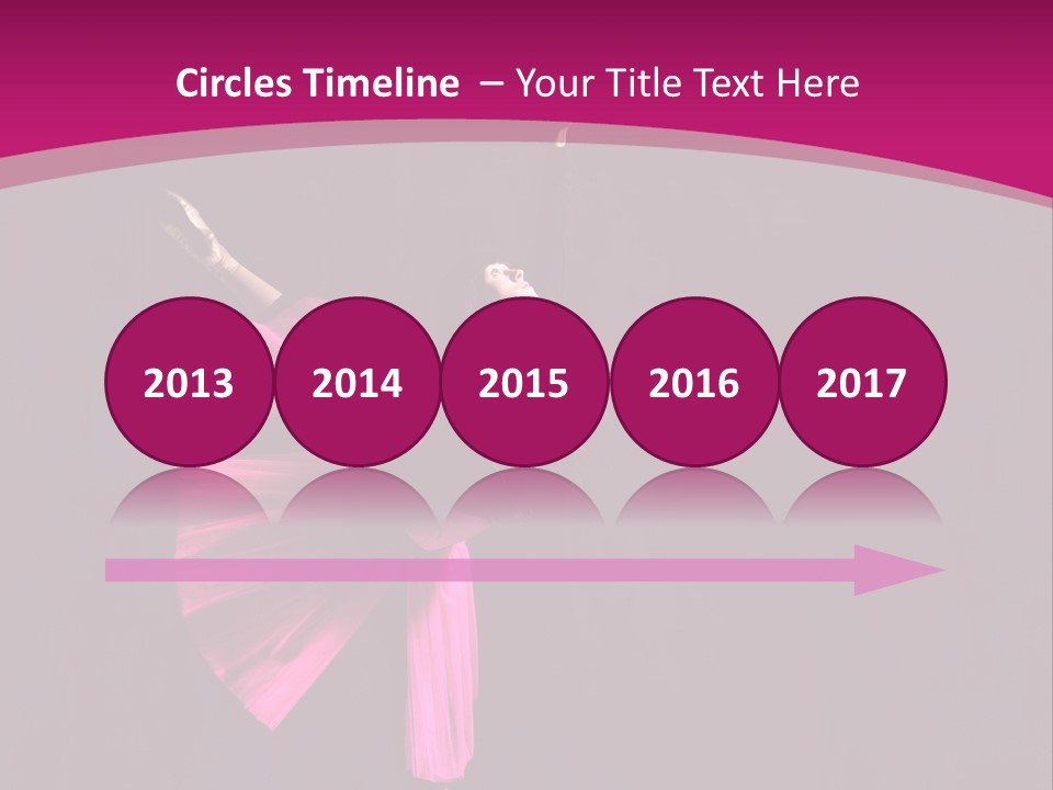 Ballerina Elegance Posing PowerPoint Template