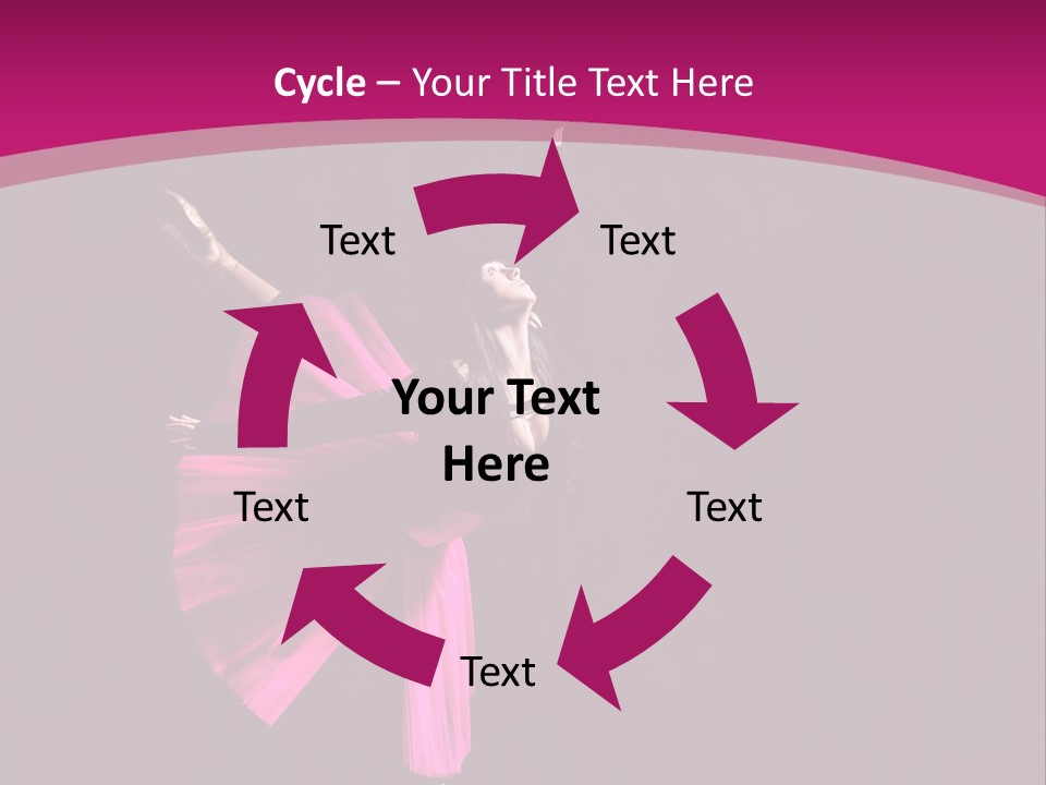 Ballerina Elegance Posing PowerPoint Template