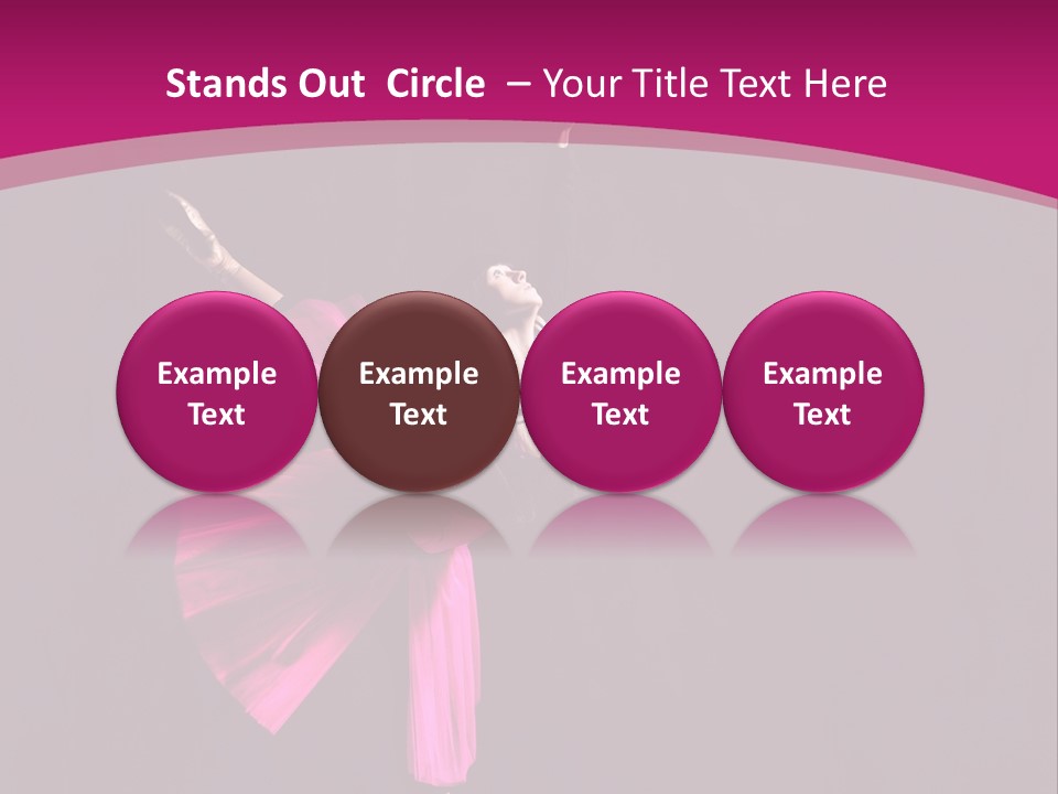 Ballerina Elegance Posing PowerPoint Template