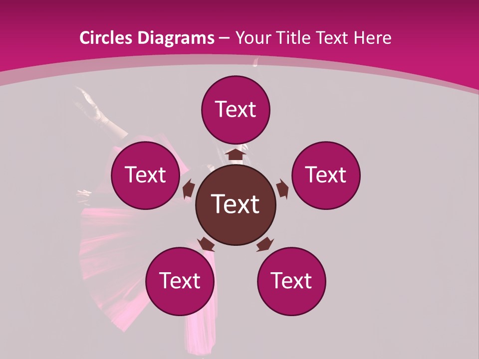 Ballerina Elegance Posing PowerPoint Template