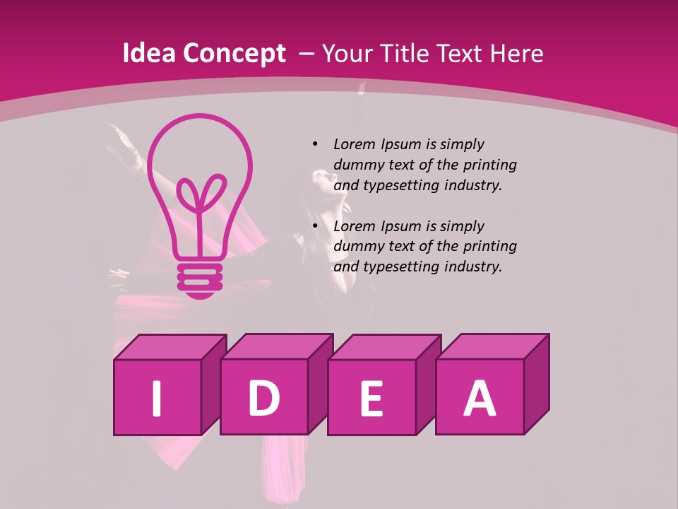 Ballerina Elegance Posing PowerPoint Template