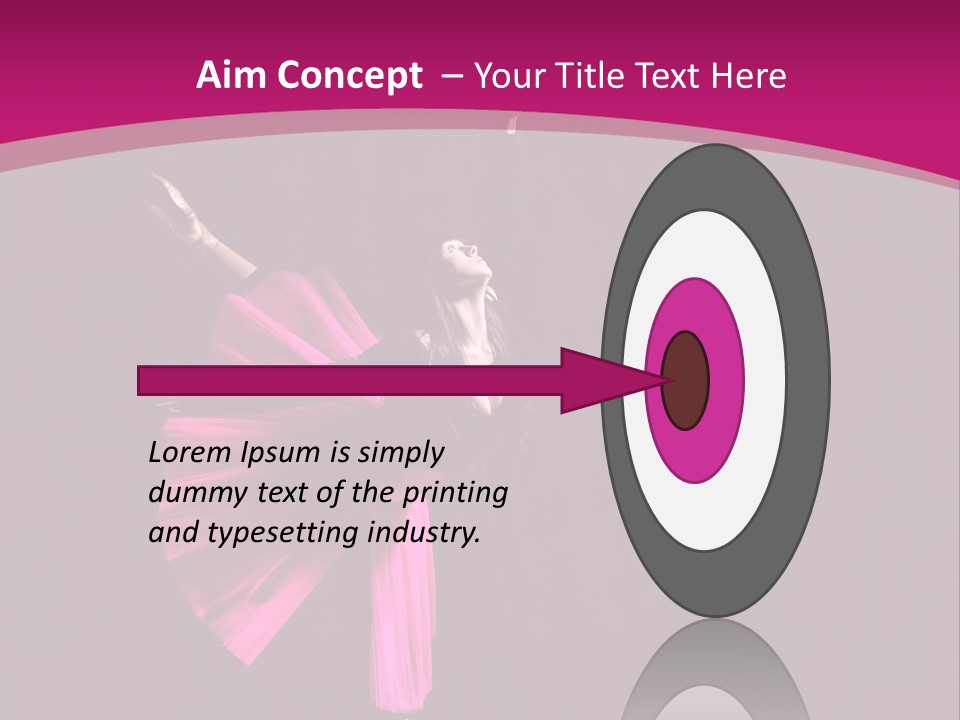 Ballerina Elegance Posing PowerPoint Template