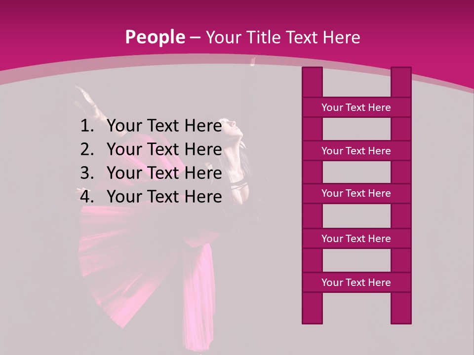 Ballerina Elegance Posing PowerPoint Template