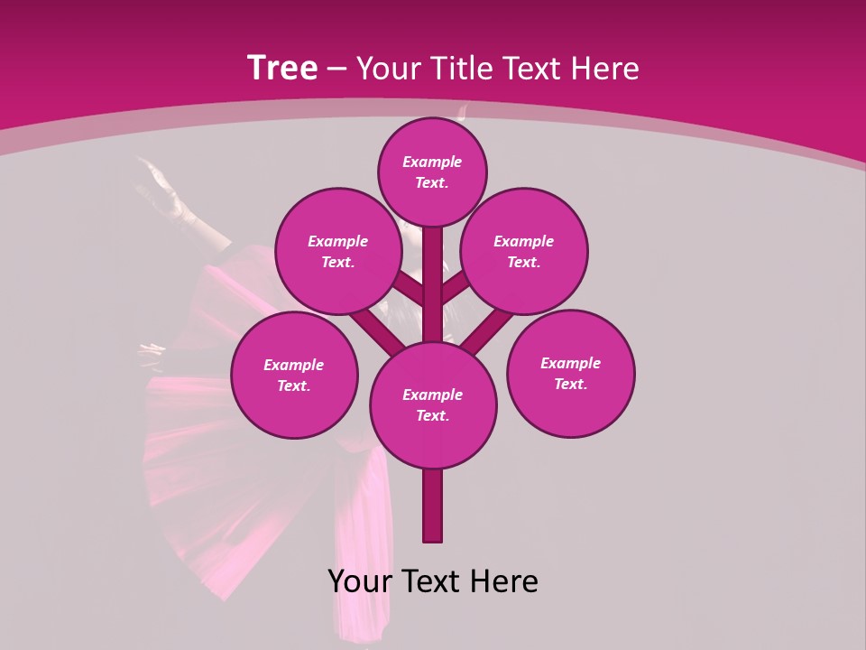 Ballerina Elegance Posing PowerPoint Template