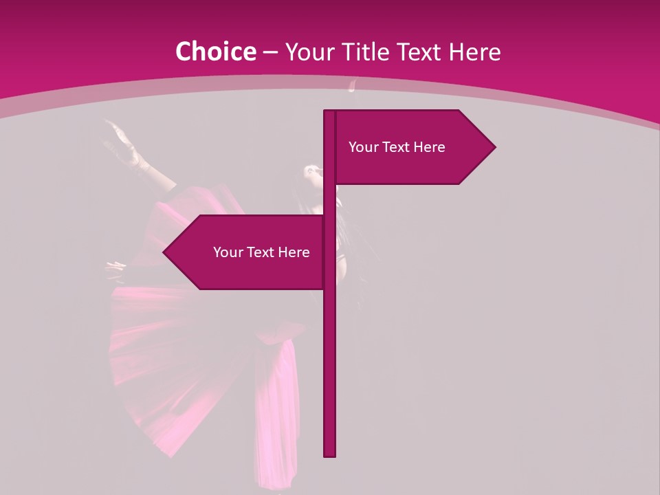 Ballerina Elegance Posing PowerPoint Template