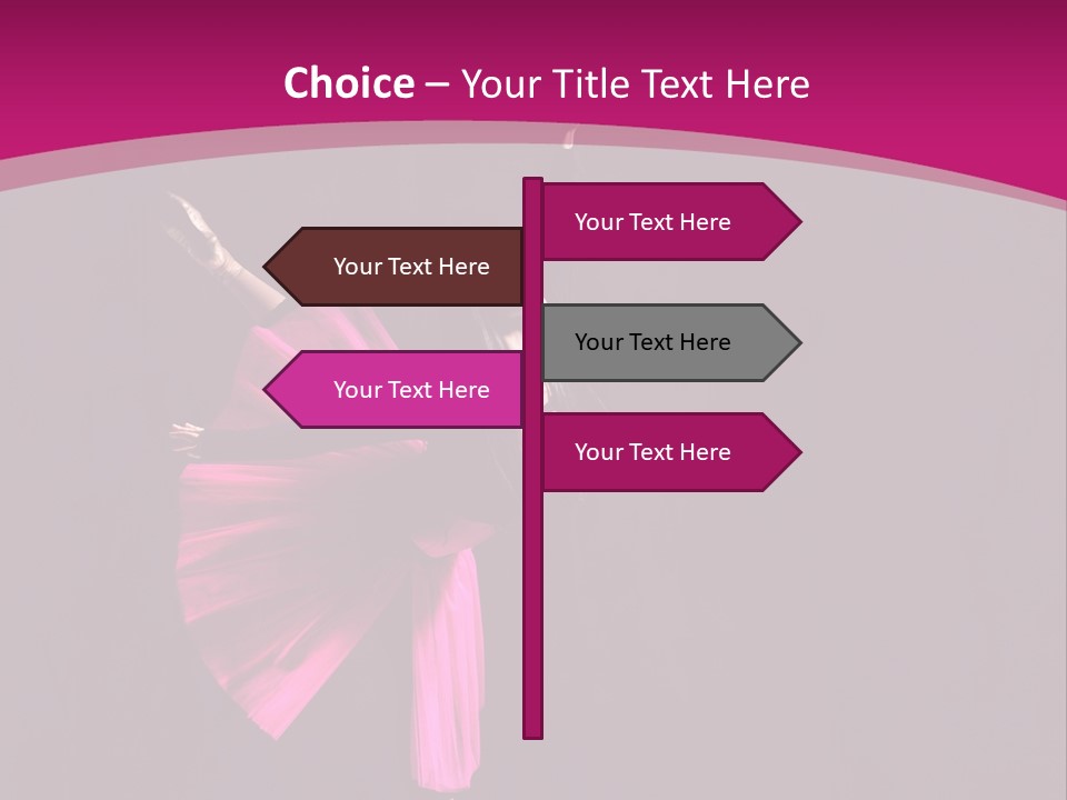 Ballerina Elegance Posing PowerPoint Template