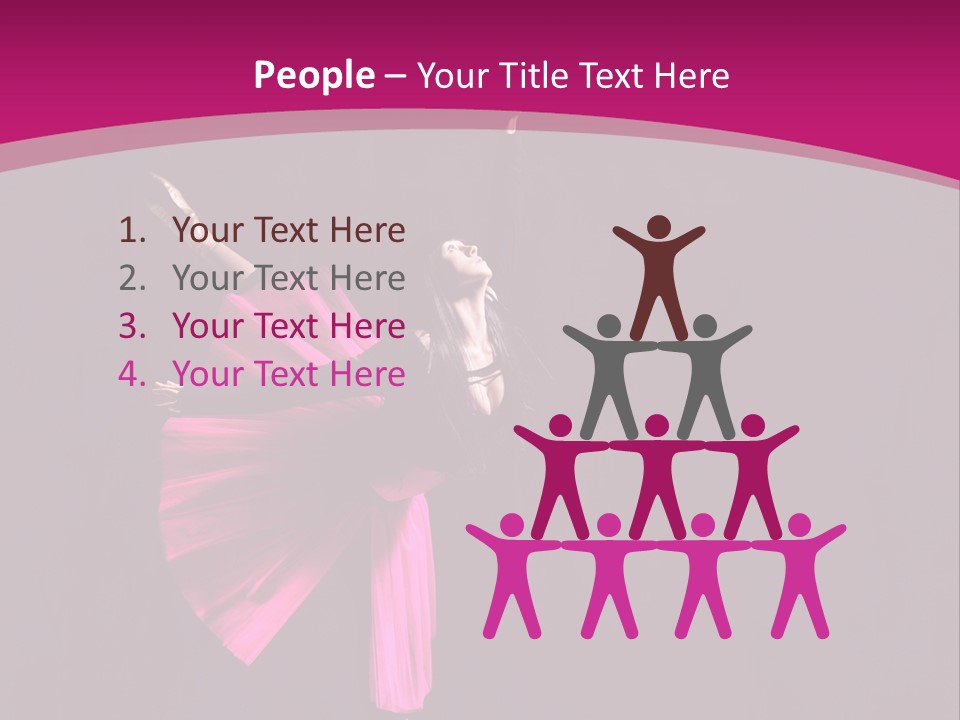 Ballerina Elegance Posing PowerPoint Template