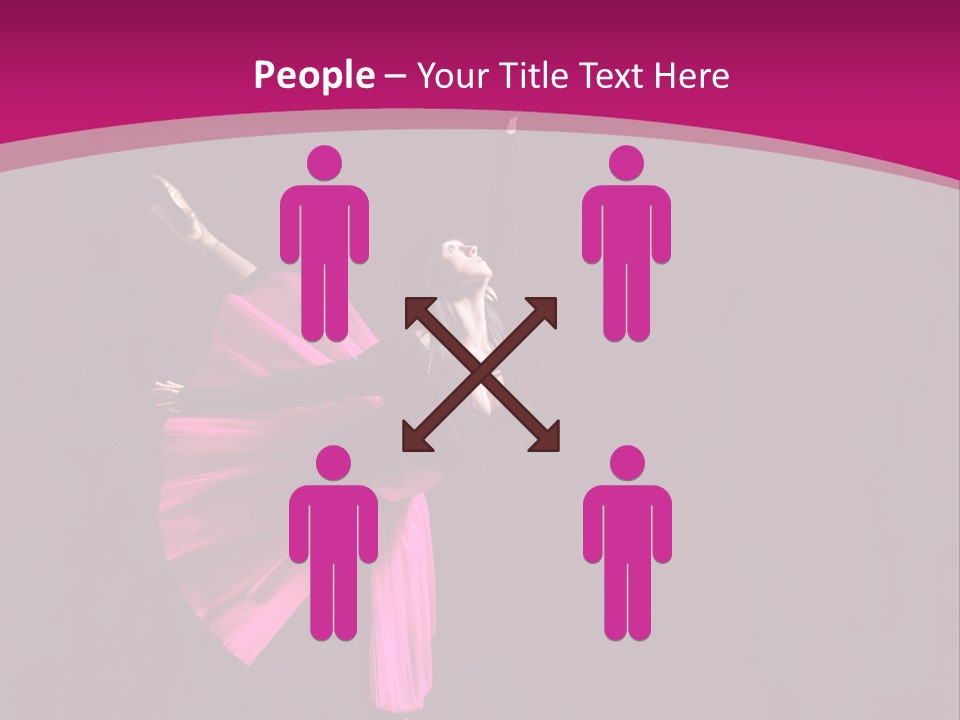 Ballerina Elegance Posing PowerPoint Template