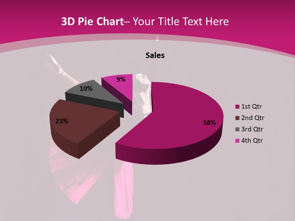 Ballerina Elegance Posing PowerPoint Template