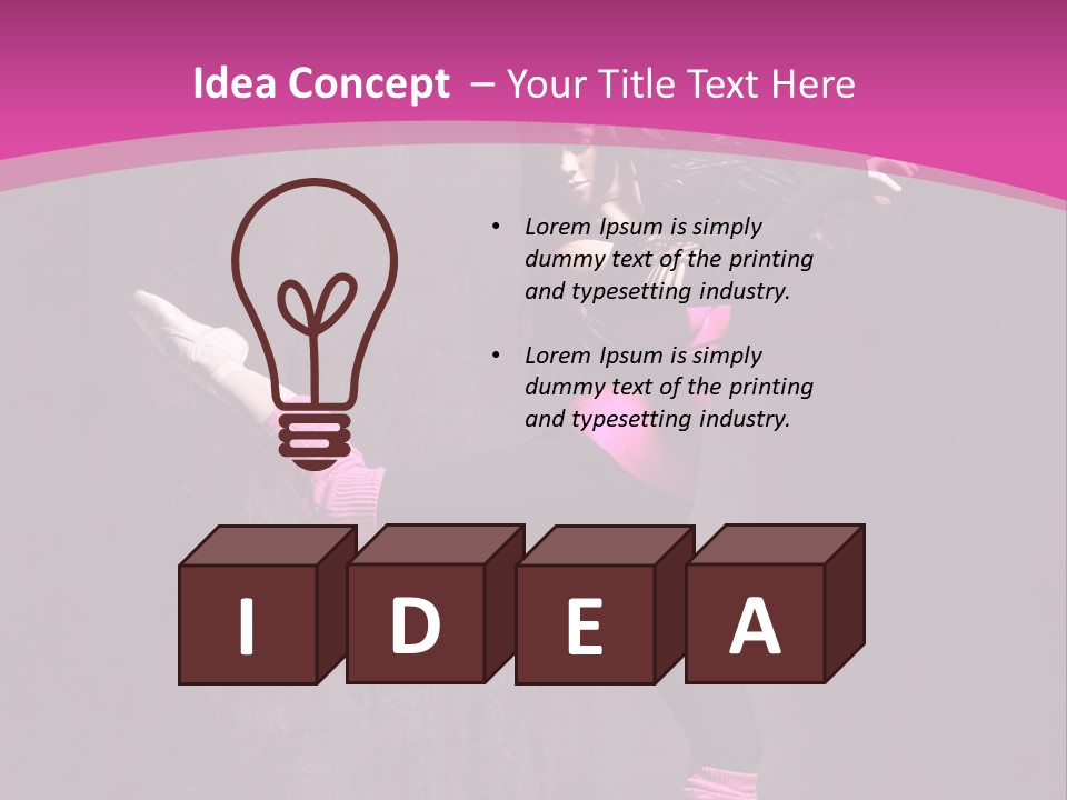 Teenager Dance Girl PowerPoint Template