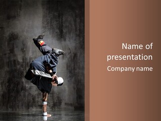 Pose Headstand Moving PowerPoint Template