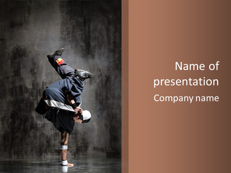 Pose Headstand Moving PowerPoint Template