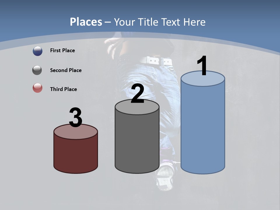 Girl Performer Midair PowerPoint Template