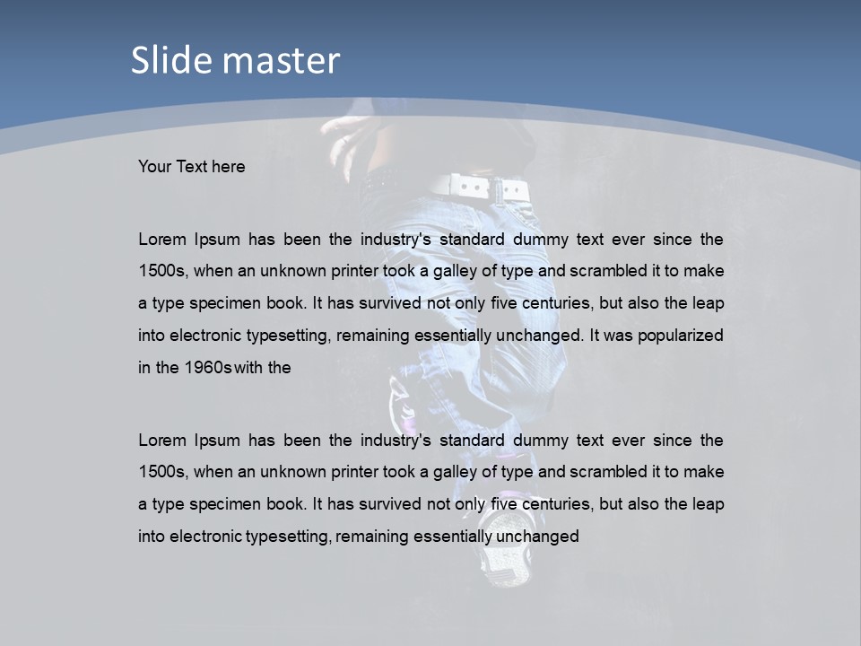 Girl Performer Midair PowerPoint Template