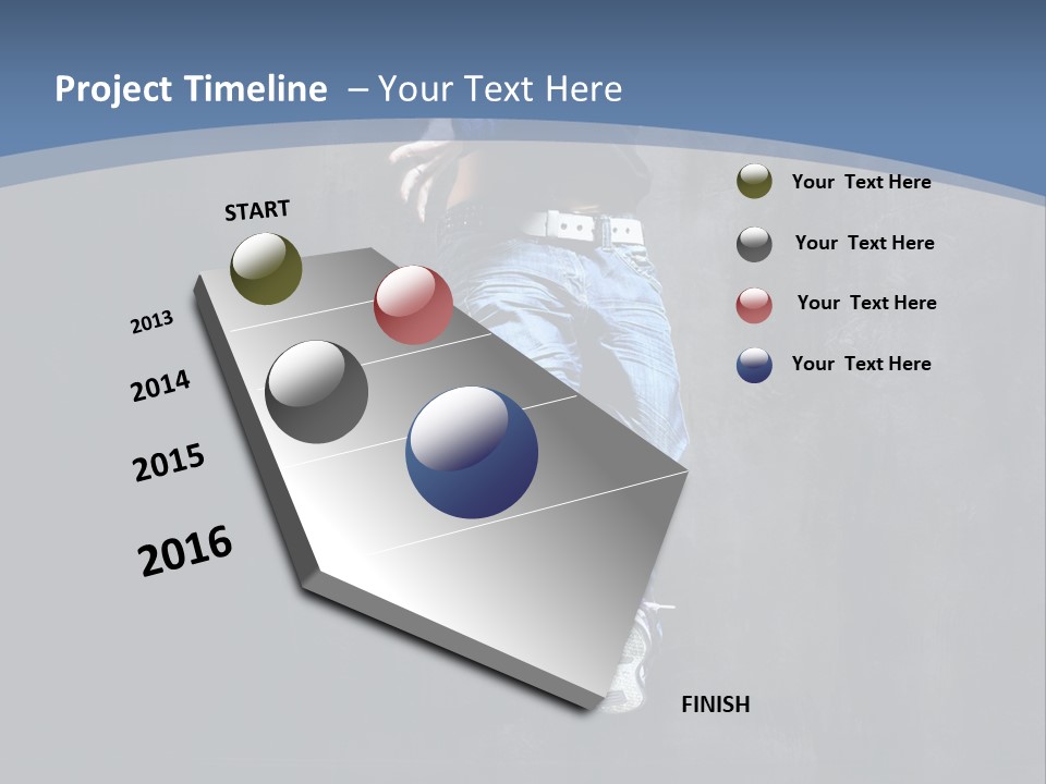 Girl Performer Midair PowerPoint Template