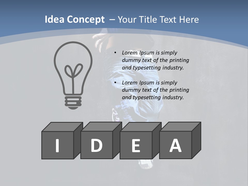 Girl Performer Midair PowerPoint Template