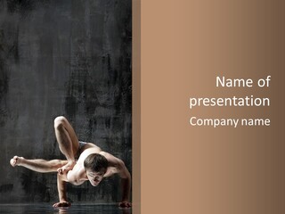 Stretching Practicing Man PowerPoint Template