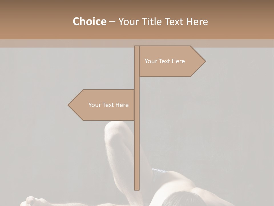 Stretching Practicing Man PowerPoint Template
