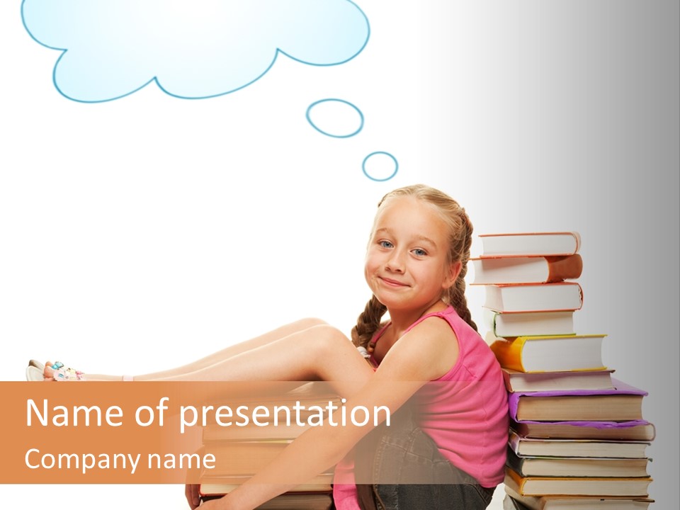 Kid Knowledge Face PowerPoint Template