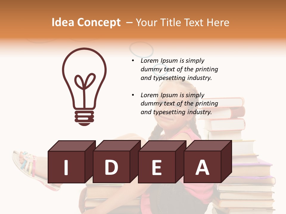 Kid Knowledge Face PowerPoint Template