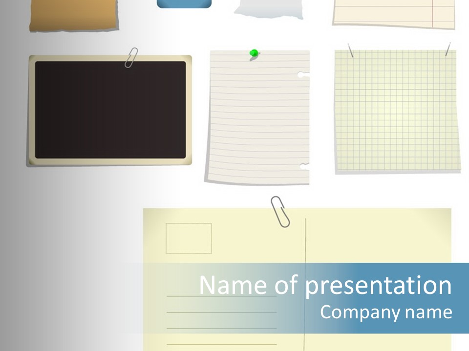 Object Sticky Memories PowerPoint Template