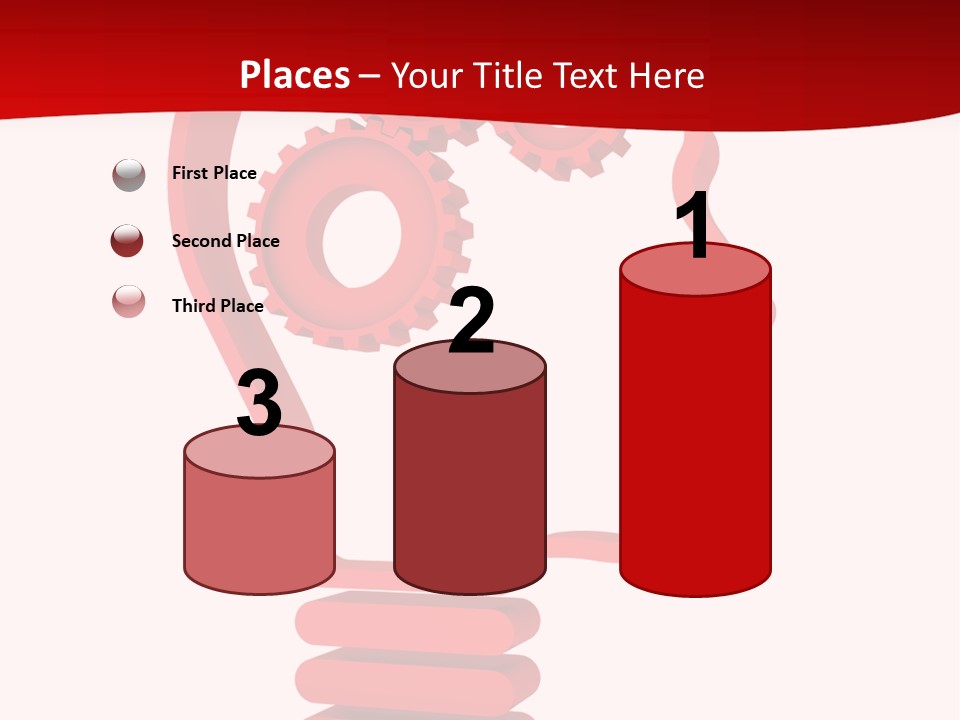 A Red Powerpoint Presentation With Gears Inside Of A Head PowerPoint Template