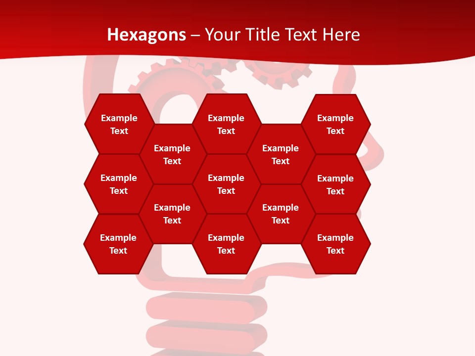 A Red Powerpoint Presentation With Gears Inside Of A Head PowerPoint Template
