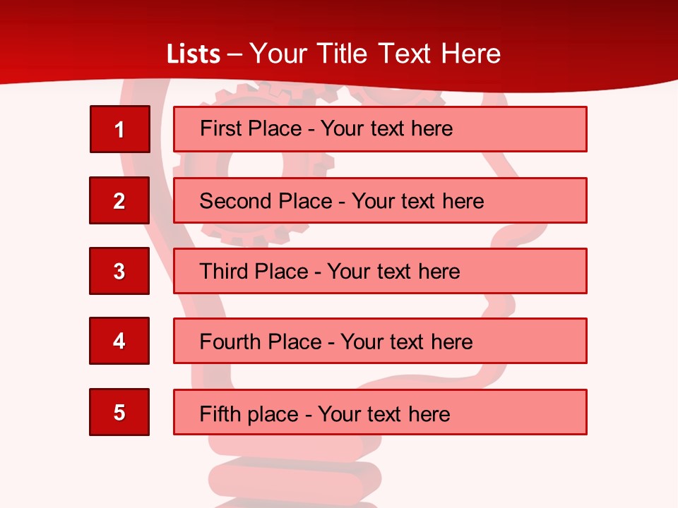A Red Powerpoint Presentation With Gears Inside Of A Head PowerPoint Template