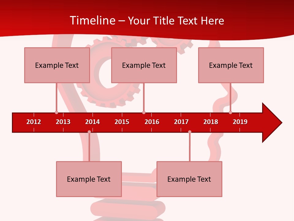 A Red Powerpoint Presentation With Gears Inside Of A Head PowerPoint Template