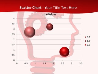 A Red Powerpoint Presentation With Gears Inside Of A Head PowerPoint Template