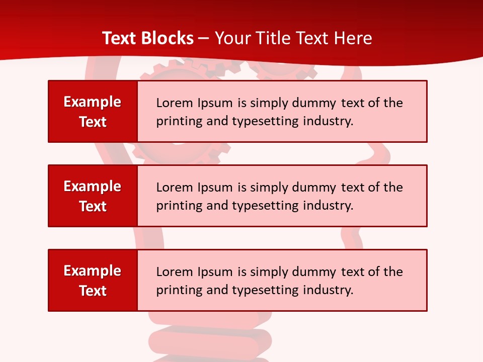 A Red Powerpoint Presentation With Gears Inside Of A Head PowerPoint Template