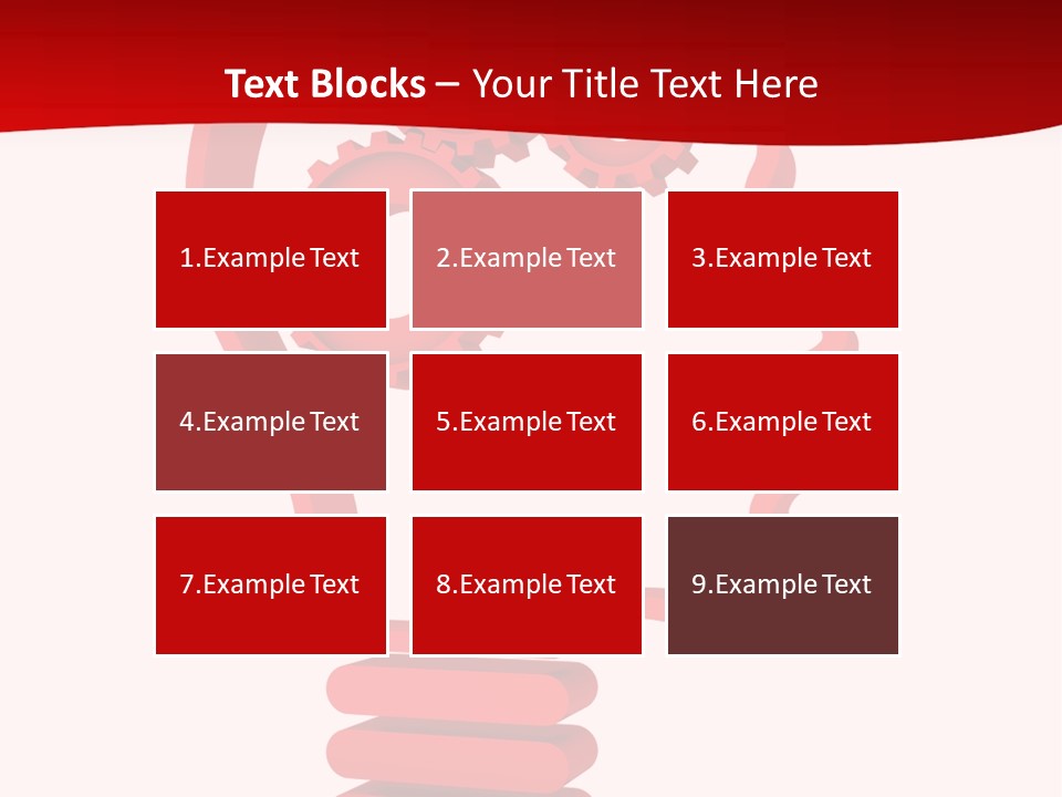 A Red Powerpoint Presentation With Gears Inside Of A Head PowerPoint Template