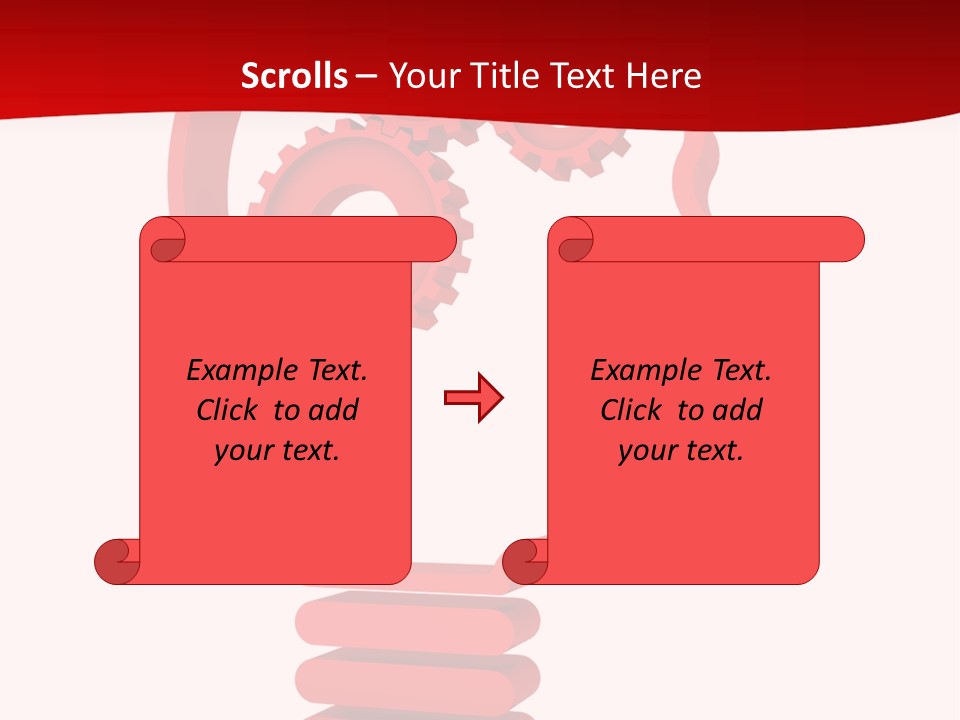 A Red Powerpoint Presentation With Gears Inside Of A Head PowerPoint Template