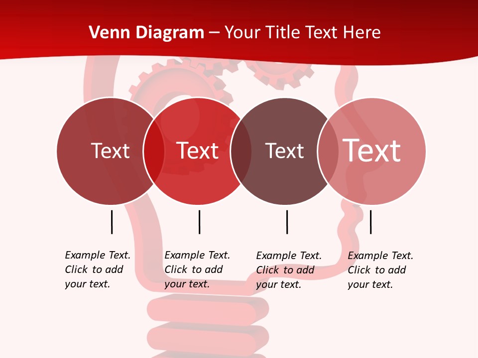 A Red Powerpoint Presentation With Gears Inside Of A Head PowerPoint Template