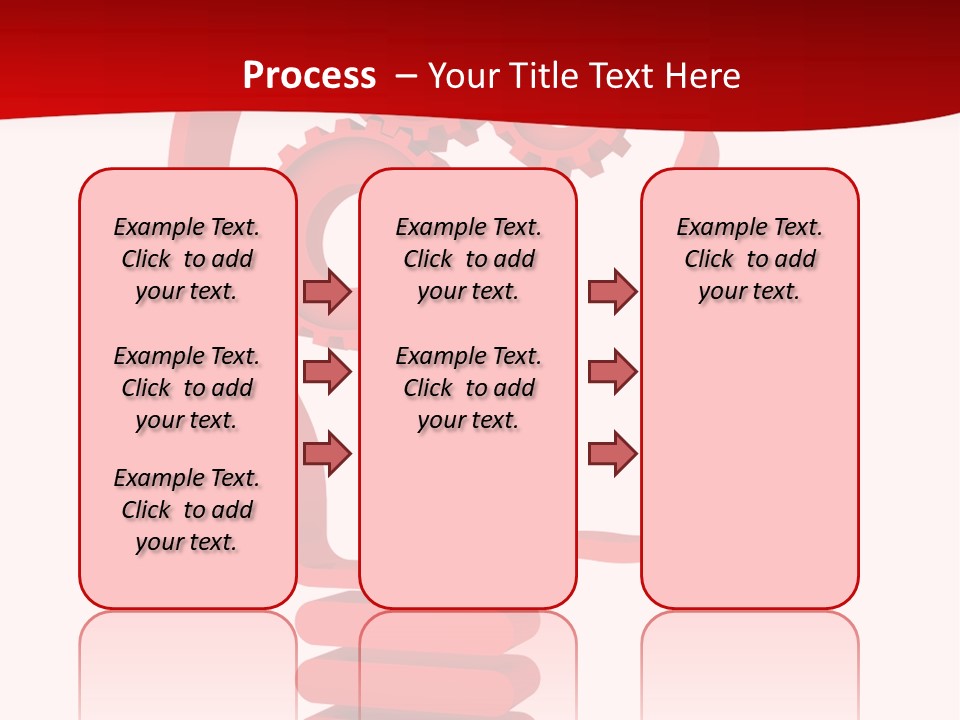 A Red Powerpoint Presentation With Gears Inside Of A Head PowerPoint Template