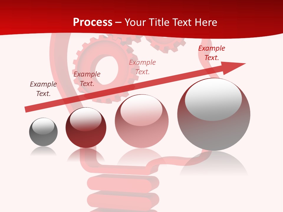 A Red Powerpoint Presentation With Gears Inside Of A Head PowerPoint Template