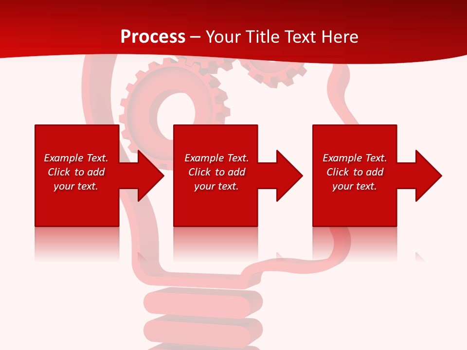 A Red Powerpoint Presentation With Gears Inside Of A Head PowerPoint Template