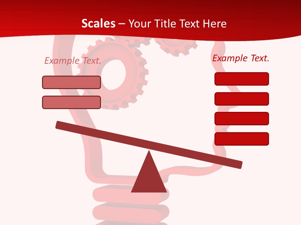 A Red Powerpoint Presentation With Gears Inside Of A Head PowerPoint Template