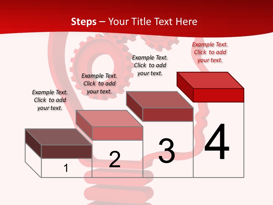 A Red Powerpoint Presentation With Gears Inside Of A Head PowerPoint Template