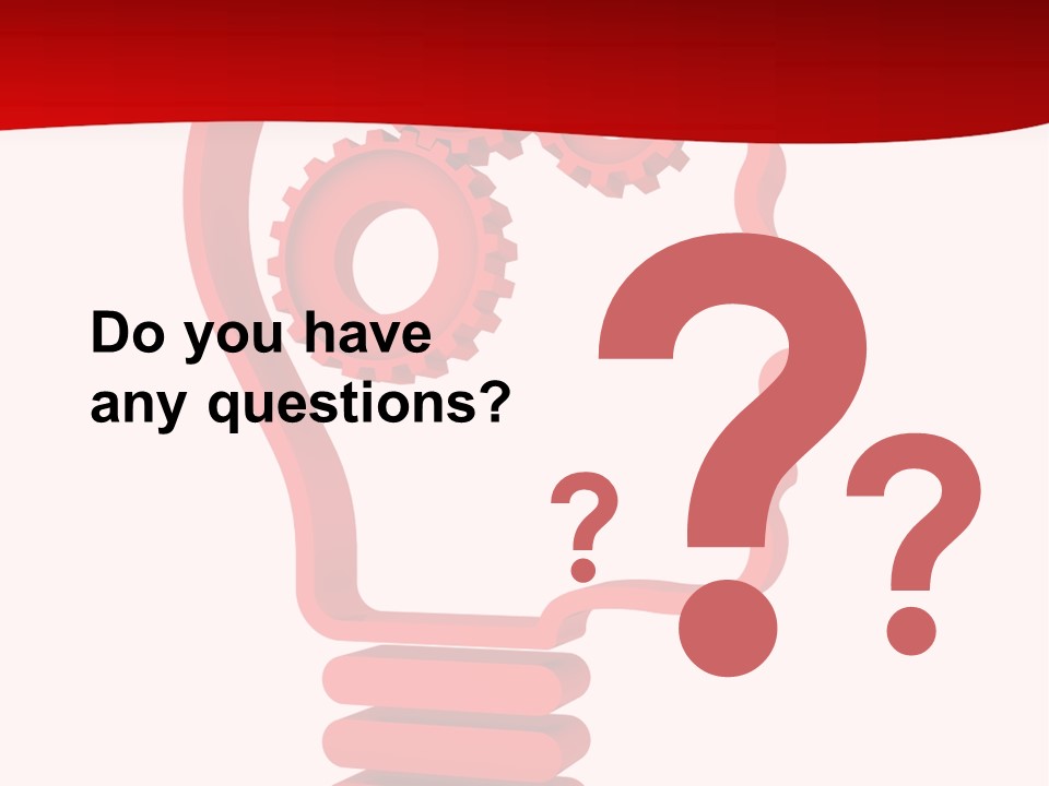 A Red Powerpoint Presentation With Gears Inside Of A Head PowerPoint Template