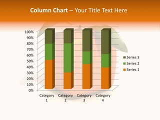 An Orange With A Green Leaf On Top Of It PowerPoint Template