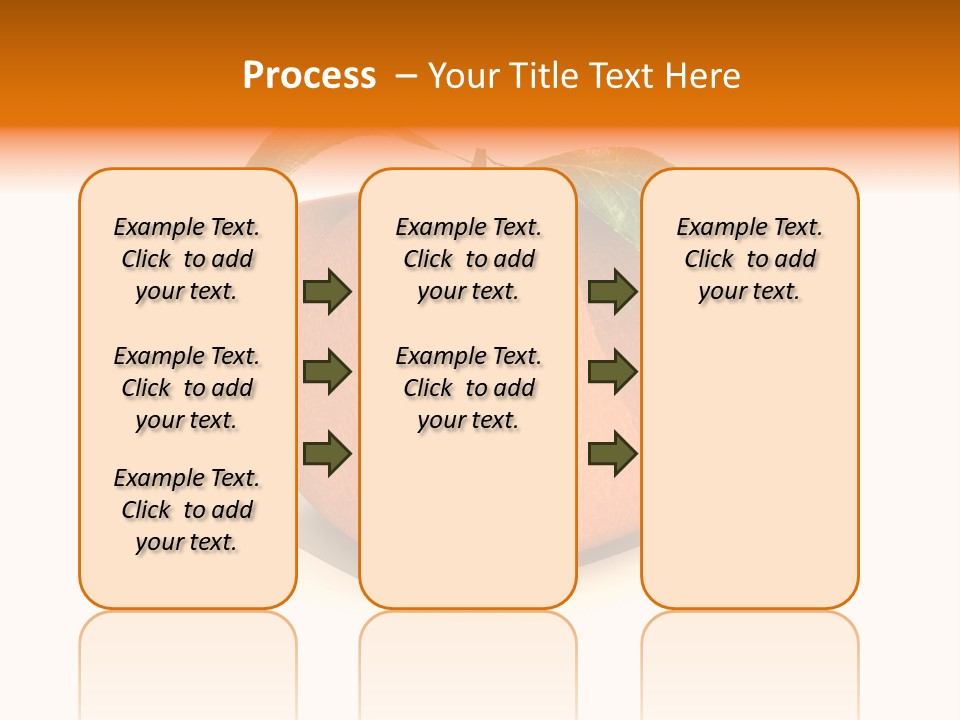 An Orange With A Green Leaf On Top Of It PowerPoint Template
