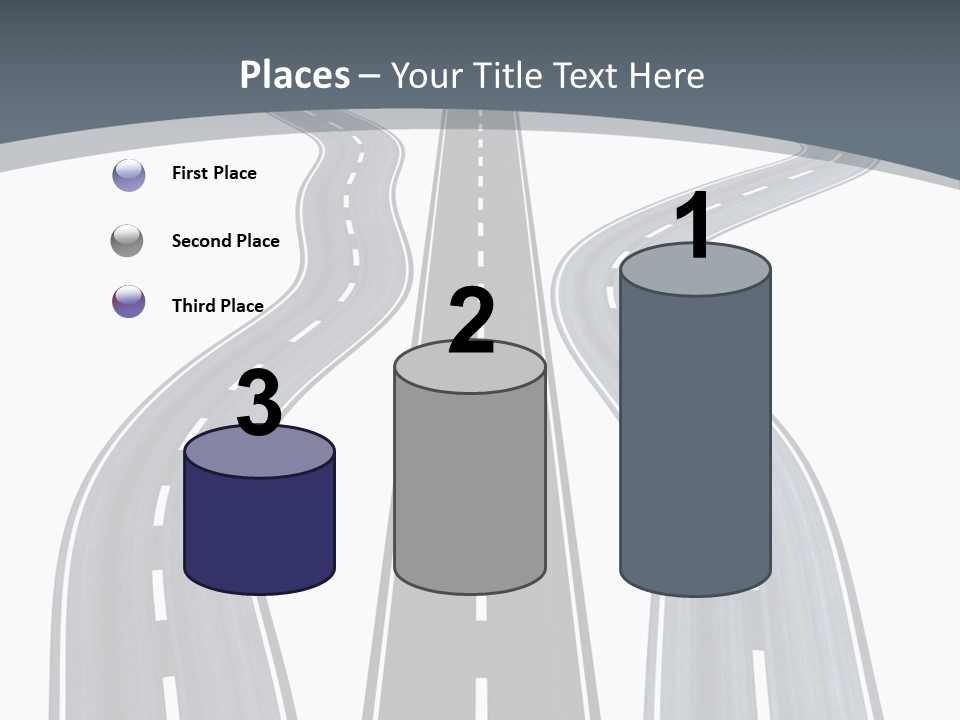 Vanishing Detour Right PowerPoint Template