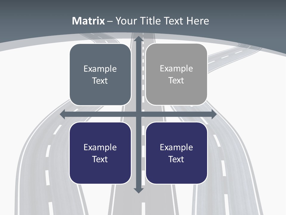 Vanishing Detour Right PowerPoint Template