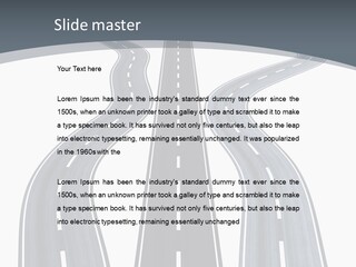 Vanishing Detour Right PowerPoint Template