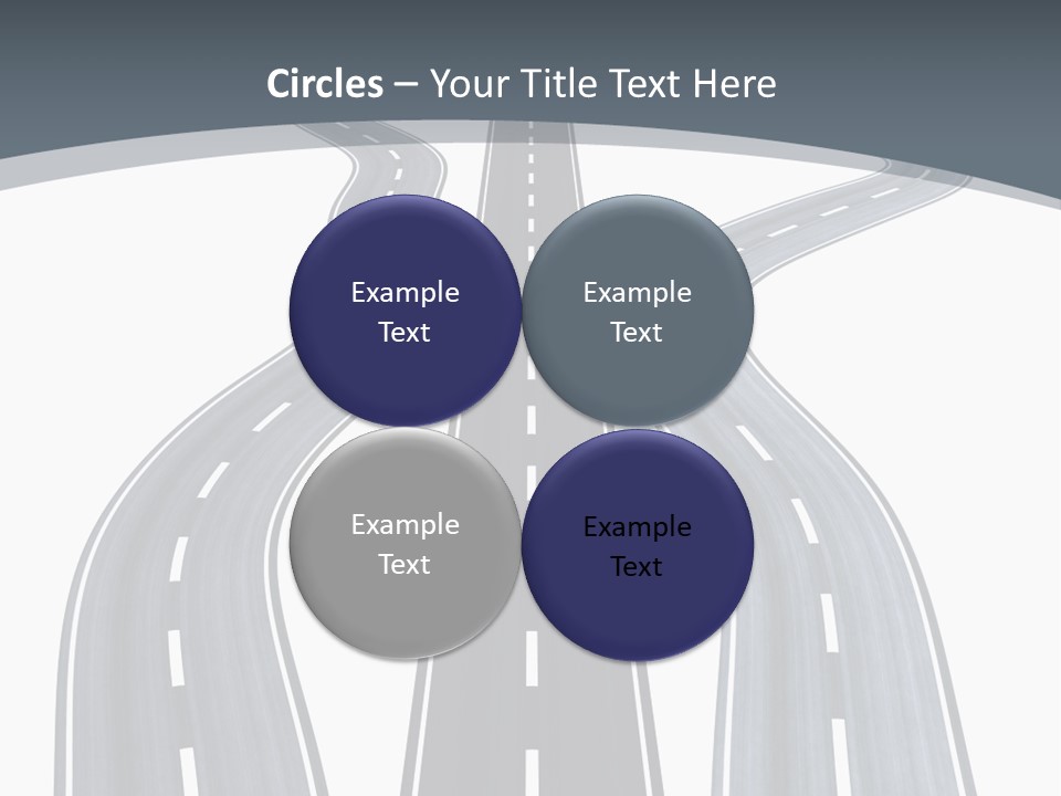 Vanishing Detour Right PowerPoint Template