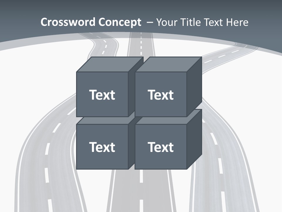 Vanishing Detour Right PowerPoint Template