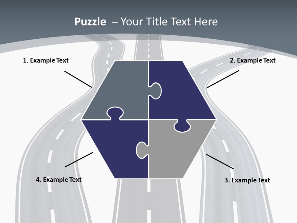 Vanishing Detour Right PowerPoint Template